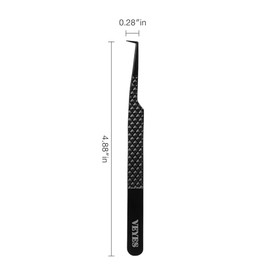 VEYES INC VEYES INC Lash Tweezers for Eyelash Extensions,Fiber Tip Tweezers for Individual Classic and Volume Lash,Stainless Steel Lash Tweezers-Slim 90 Degree