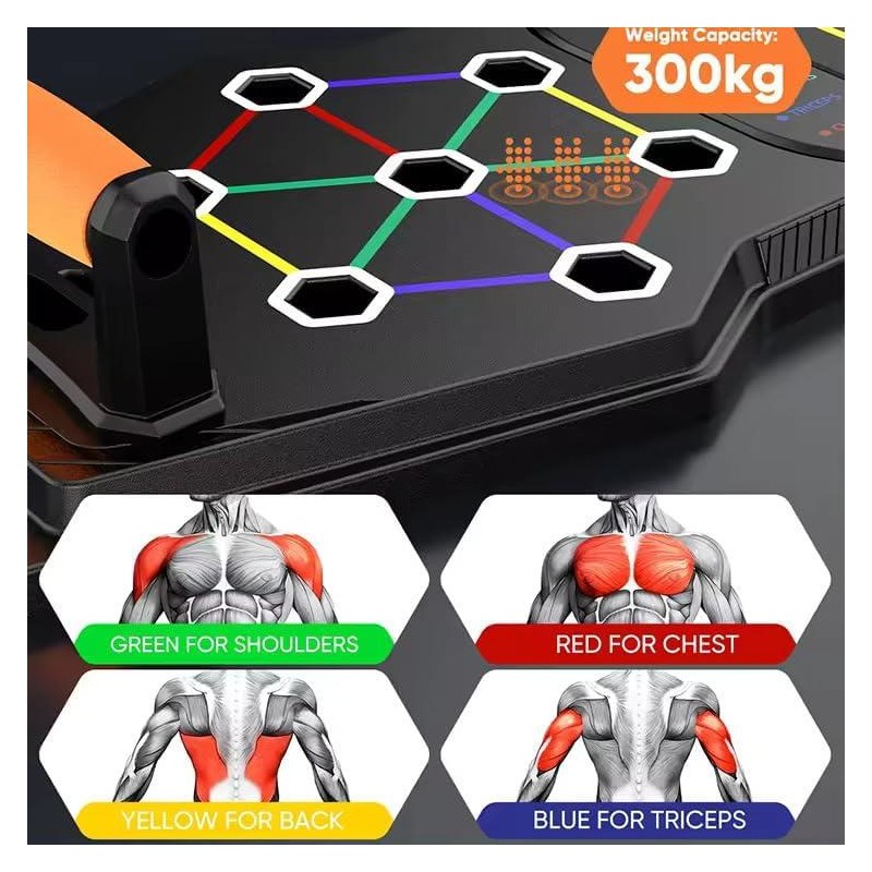 Push Up Board - Portable 25-In-1 Push Up Board for