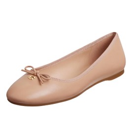 Coach Women's Abigail Leather Ballet Flat, Beechwood, 8.5
