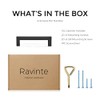 Ravinte 10 Pack Square Bar Kitchen Cabinet Handles Matte Black