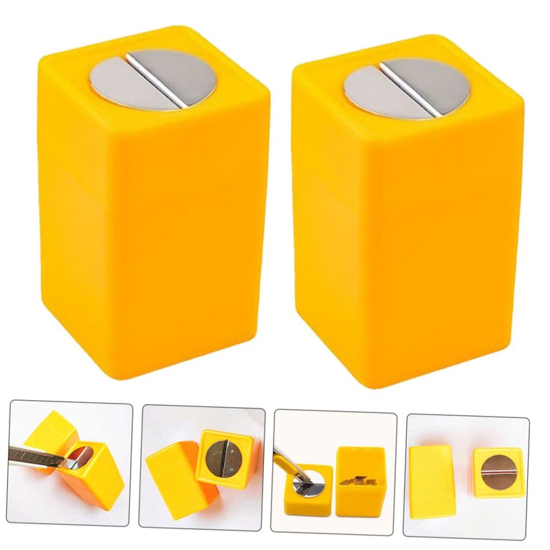 Operitacx 2 Sätze Klinge Aufbewahrungsbox Abs Gelb 3 Stücke *