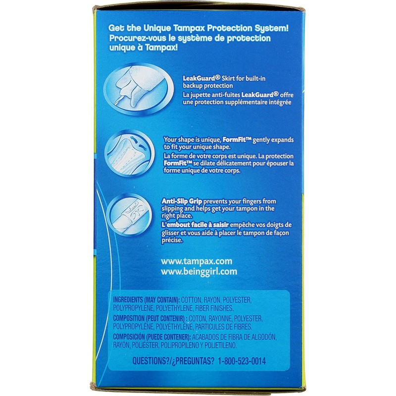 Tampax Cardboard Applicator Tampons, Super Absorbency 40 ea (Pack of