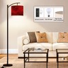 BVCAHSAW Arc Floor Lamp Black red Abstract Toned Fiery Effect