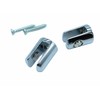 JAM2DAY 2 Glass Shelf Support Brackets Polished Chrome with Rubber