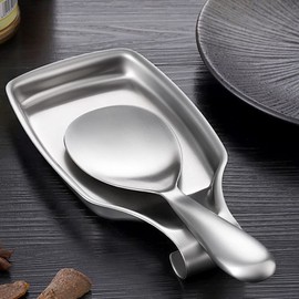 TPKH107484 Ladle Stand, Ladle, Holder, Kitchen Tool Stand, Stainless Steel, Durable, Silver