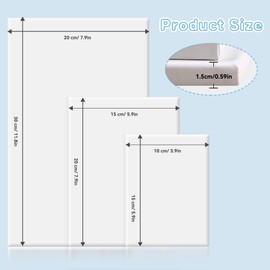 XiaoLidm 3 Stück Leinwand zum Bemalen, 30x20,20x15,15x10cm Kleine Leinwände zum Bemalen, Leinwände für Acrylfarben