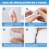 Organizador de Cables,100 Piezas Clips Adhesivos para Cables Transparentes con