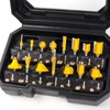 MNA Router Bits Set 15 Pieces 1/4 Inch, Router Bits