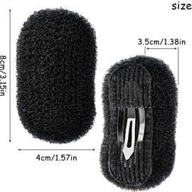 4 Pcs Bump It Up Volume Hair Base, Black & Brown Hair Padding Beige Charming Hair Pad Accessories for Women Girls DIY