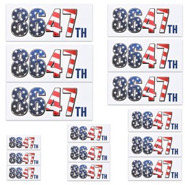 15pcs American Flag 8647 Stickers, 8647 Bumper Sticker Window Waterproof Car Sticker Laptop Bumper Decal for Indoor & Outdoor Use (5 Sizes)