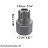X AUTOHAUX Car Wheel Lock Wheel Nut Socket Carbon Rich
