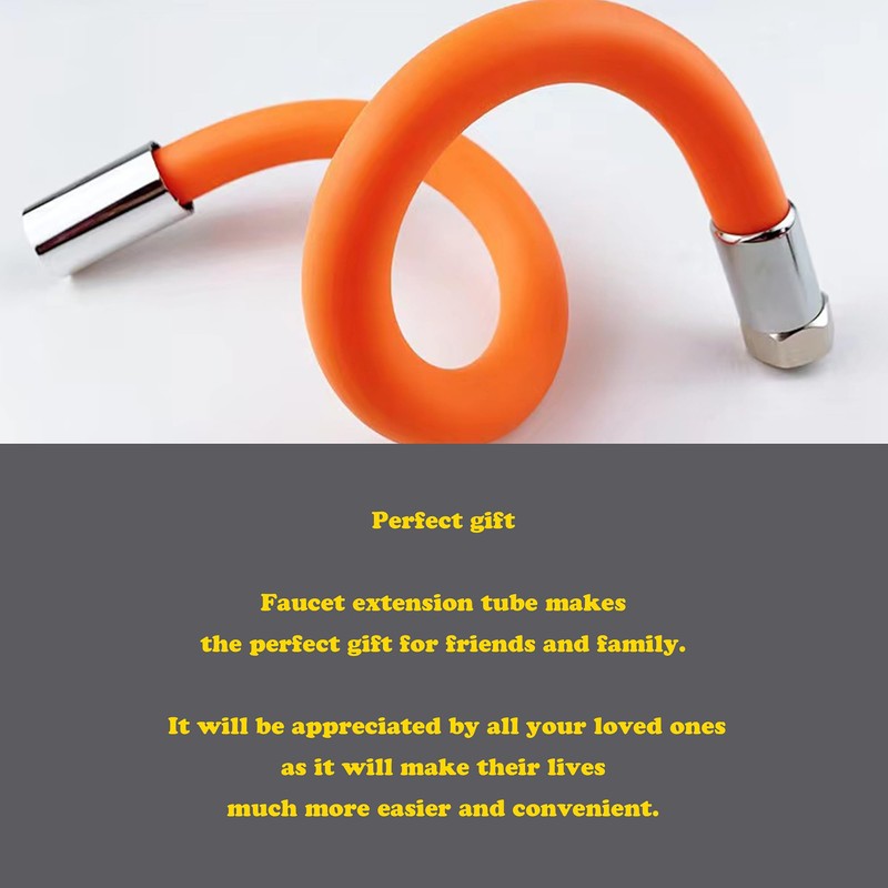 Faucet Extension Tube,Rotatable Extender Hose,Bendable Water Tap Pipe,Splash Proof Mouth,Kitchen