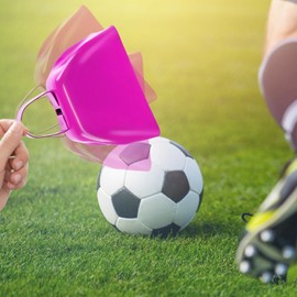 Metal Cow Bell Noise Maker - 3 Inch Pack of 4 - Small Loud Metal Cowbell Noisemaker with Handle - Noisemakers Great for Football Games, Sporting Events (Pink+Yellow+Red+Blue)