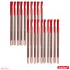 SAINO Trio+ Ballpoint Pens, RED, Fine Point (0.7mm), Pack of