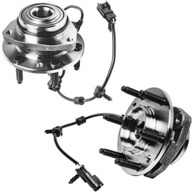 Detroit Axle - Front Wheel Bearing & Hubs Kit for Saab 9-7X Chevy Trailblazer EXT SSR GMC Envoy XL Buick Rainier Isuzu Ascender Olds Bravada, Hub and Bearings + Wheel Lug Nuts Socket Key Replacement