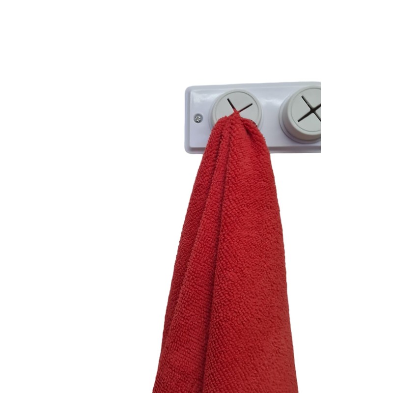 fiXte 2 Pack of Soft Rubber Push in Triple Towel