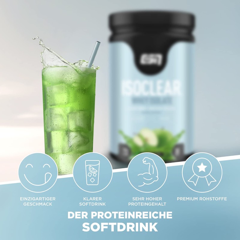 ESN Isoclear Whey Isolate, Green Apple, 908 g, Clear Whey