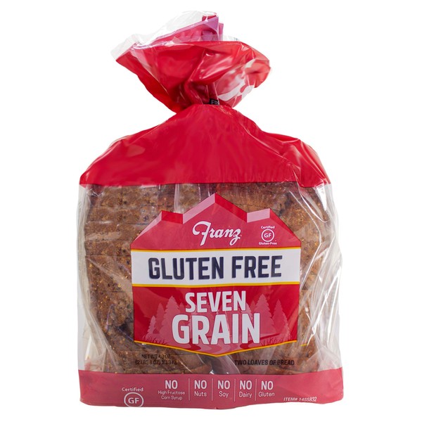 Franz Bakery Gluten Free Seven Grain Bread- 2 Pack (2 x 1lb 4oz)