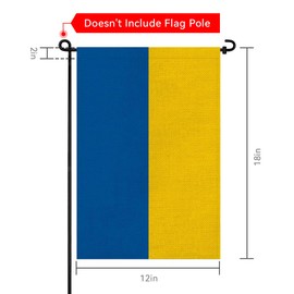 Pretty_jessie Ukraine Flag Ukrainian Garden Flags 12x18 Double-Sided Small Burlap Yard Flag Decorations for Outdoors(Ukraine)