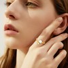 SIMPLGIRL Opal Rings 925 Sterling SIlver Stacking Rings Adjustable Rings