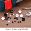 QUARKZMAN 200 Pcs Screw Hole Covers 15/32" Diameter Plastic Snap-in