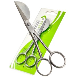 Cynamed Applique Scissors 5" With Duckbill Edge Shaped Paddle For Art, Crafting, Fabric, Thread, Needlework and Embroidery - Versatile Miniature Scissors For Sewing Kit