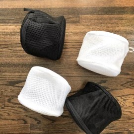 The Laundree Co Black+White Round Laundry Bags with Protective Frames Set of 4