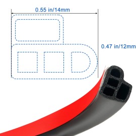 TSUINZ For Honda Car Door 5M L-Shape Soundproofing Seal Rubber Edge Strip Protector
