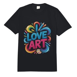 I Love Art Colorful Design Pencil Palette Comfort Colors Adult Heavyweight T-Shirt