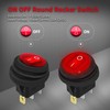 DaierTek - Interruptor basculante redondo de 12 V impermeable, LED