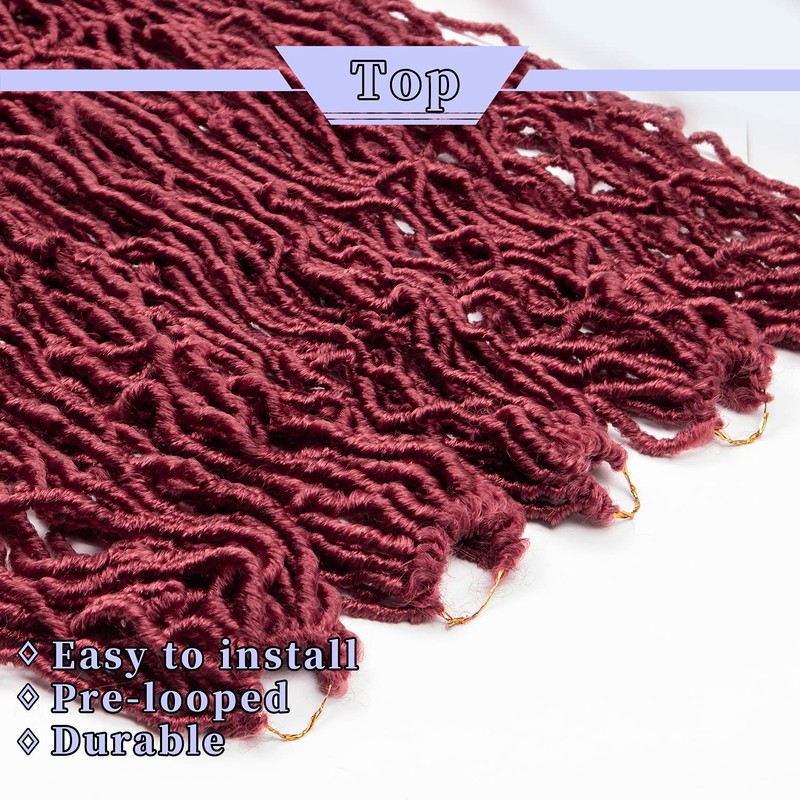 44 Inch New Faux Locs Crochet Hair 6 Packs/lot Extremely