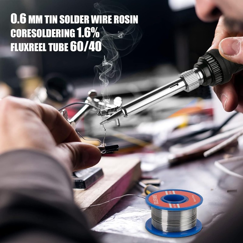 Soldering Iron Kit, 60W Soldering Iron with 5pc Interchangeable Tips,