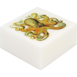 Eclectic Lady Rose Scented Glycerin Soap with Vintage Ocean Creatures, Octopus