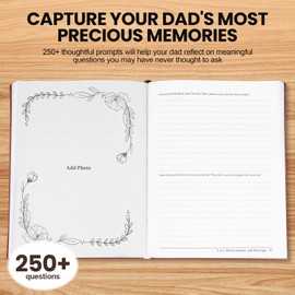 YOELOVE Dad's Story (Hardcover): A Leather Guided Journal for Dad to Share His Life and Memories, Christmas Gifts for Dad Birthday Father's Day from Daughter Son