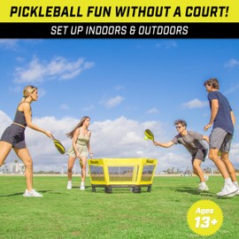 GoSports Pickle 360 Game Set - Pickleball Without a Court - Outdoor Lawn, Beach, and Backyard Paddle Ball Game