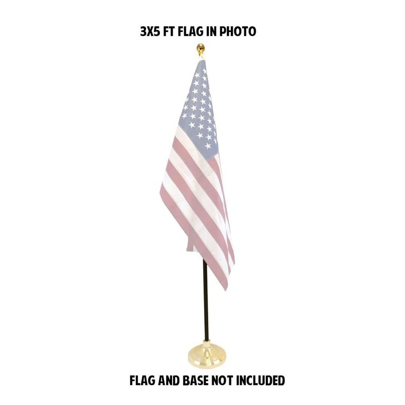 8ft Black Aluminum Flag Pole (Ball Top)