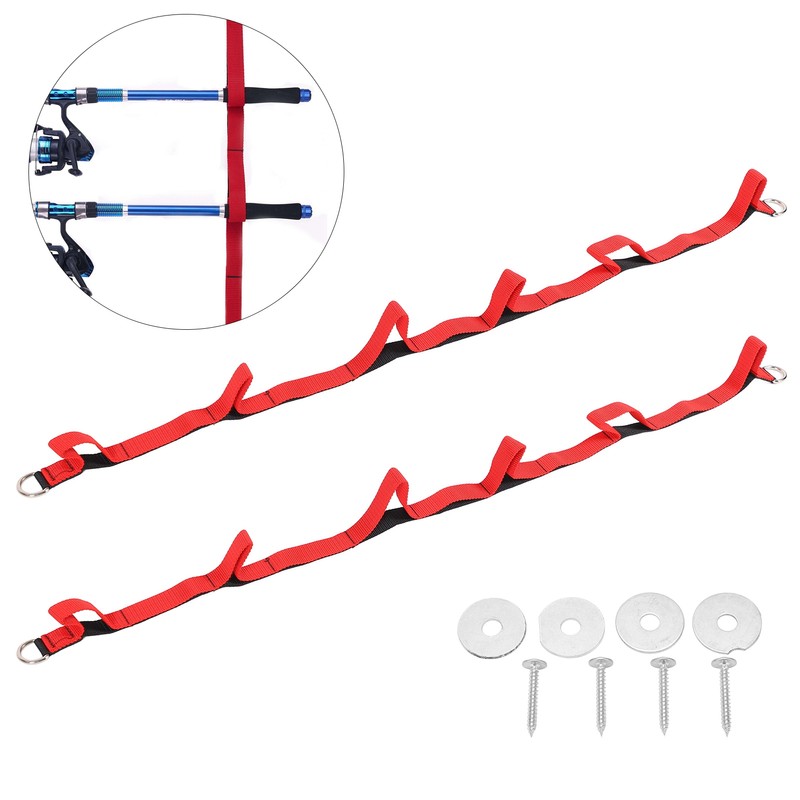 Wall Ceiling Fishing Rod Rack Strap Webbing Fishing Pole Overhead