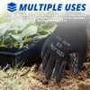 Dunnet Tools Large 10.5" Black Coated Work Gloves - Lightweight