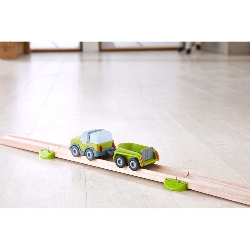 HABA Kullerbü 306687 Off-Road Vehicle with Trailer, Toy Vehicle from