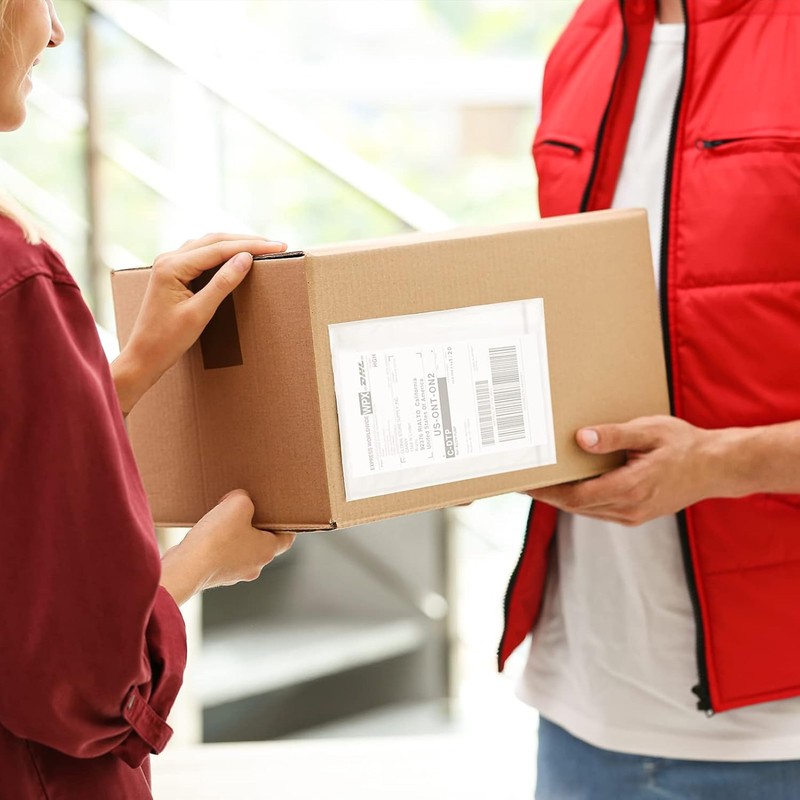 4.5" x 5.5" Clear Packing List Back Side Loading Plain