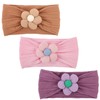DRESHOW 3 Pack Girls Flower Headbands Stretchy Nylon Headbands Handmade