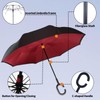 LLanxiry Umbrella,Inverted Reverse Upside Down Umbrellas with C-Shaped Handle, Anti-UV