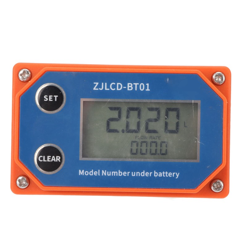 Water Flowmeter Digital Display Flow Sensor Stainless Steel Acid Alkali