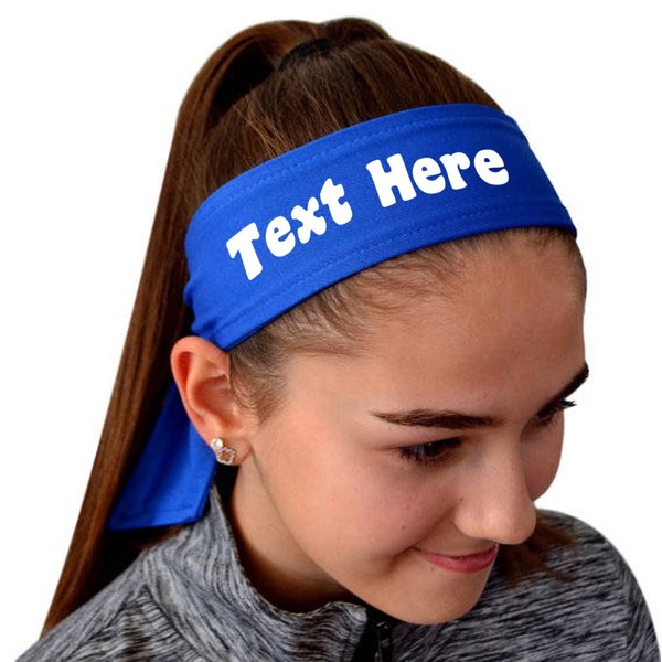 Custom Personalized Tie Headband in Retro Font You Pick Headband