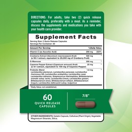 Nature's Truth Cranberry Pills | 60 Capsules | Plus D-Mannose & Probiotics | Supports Urinary Tract Health | Non-GMO & Gluten Free Supplement