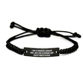 Financial Advisor Gifts for Men - Funny Quote Rope Bracelet, Gifts from Dad to Financial Advisor, Birthday Unique Present