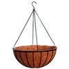 20" Georgian Rigid Iron Hanging Basket (940) with Coco Moss