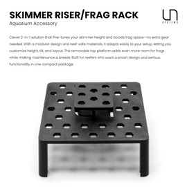 Ultum Nature Systems Protein Skimmer Riser & Frag Rack - UV-Resistant PETG Platform w/Adjustable Legs & Detachable Reef Holder for Coral Frags & Saltwater Aquarium Filtration – 6" x 6" Footprint