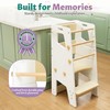 GroowingMind® Toddler Tower with Seat – 2-in-1 Montessori Standing Tower