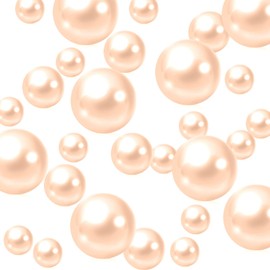 Luerbi 200 PCS Light Champagne Vase Fillers, Pearls Bead for Centerpieces Vases, 10/14/20 MM No Hole Beads, Fake Pearls for Wedding Birthday Anniversary Theme Party Table Centerpieces Decor